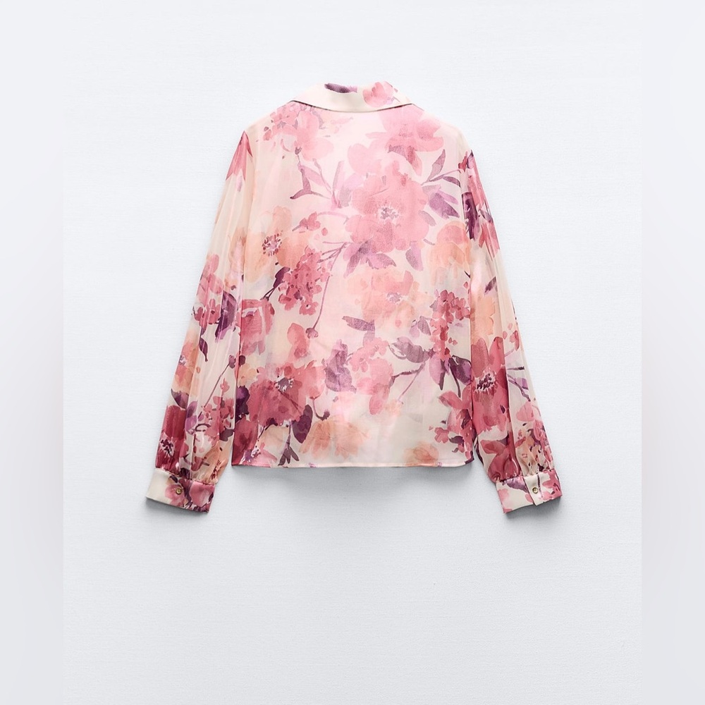 Zara floral print shirt 9878/061 - Picture 4 of 7